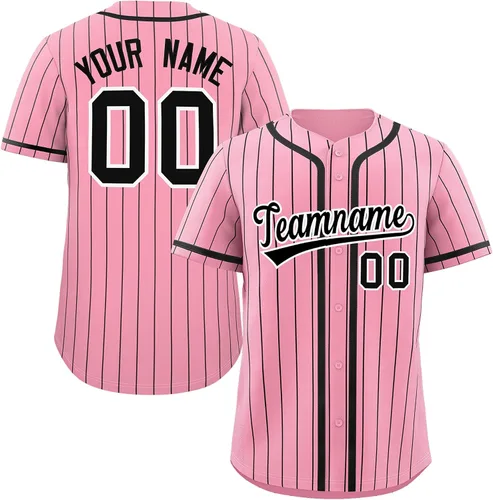 Vista 13 de Camiseta de béisbol de rayas finas personalizada hipster hip hop, camisetas deportivas con nombre y número del equipo personalizado para hombres