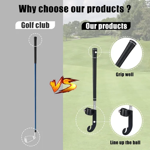 Vista 5 de VR Golf Club Handle Grip Attachment for Oculus Quest 2 Controllers Extension Games Accessories Realism Swing Golf Adapter for Virtual Reality Right