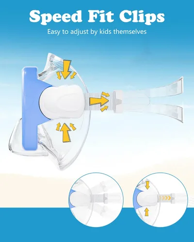 Vista 6 de Aegend Gafas de natación para niños, vidrio templado HD de 180° con amplia visión con cubierta para la nariz
