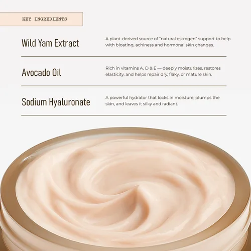 Vista 3 de Aniise Crema de ñame silvestre – Hidratante equilibrante para la menopausia, perimenopausia y apoyo del síndrome premenstrual – Enriquecido