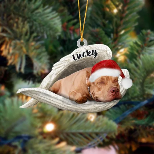 Vista 104 de Ángel durmiente de Afghan Hound para Navidad, adorno personalizado con el nombre del perro, adorno de Navidad personalizado para amantes de perros