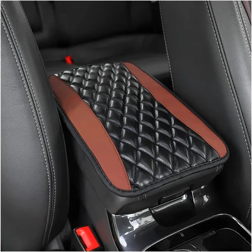 Vista 23 de Moly Magnolia Cojín Acolchado para Consola Central de Automóvil, Cubierta Protectora Universal de Cuero Impermeable para Caja de Asiento