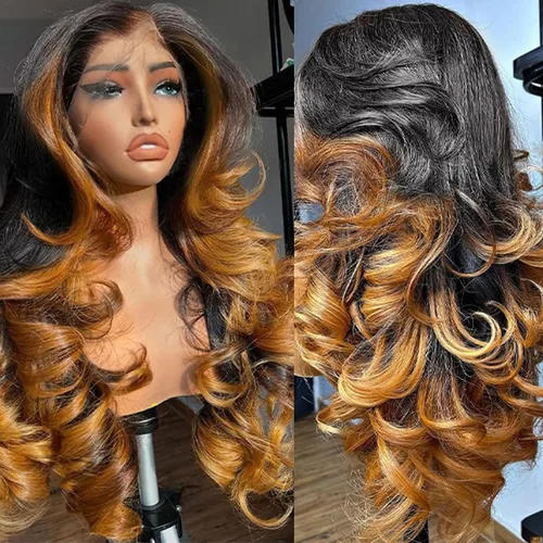 Vista 38 de BAIICS Pelucas de cabello humano rubio miel con encaje frontal transparente HD de 13 x 6 pulgadas, peluca frontal de encaje transparente HD 12A