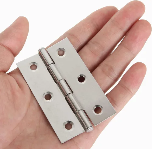 Vista 3 de 20 bisagras plegables de acero inoxidable de 3 pulgadas para puertas y ventanas con 120 tornillos asignados