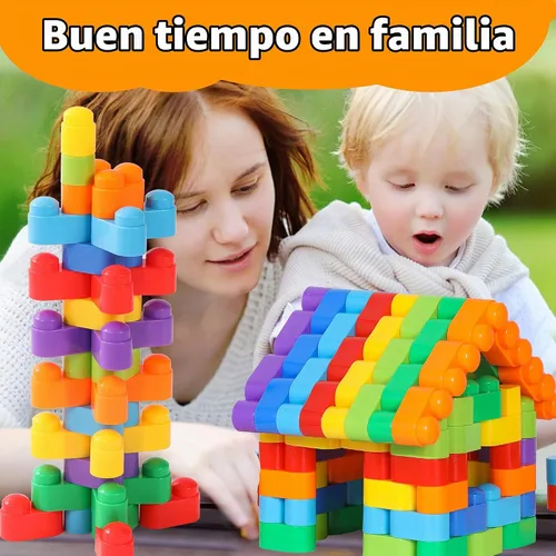 Vista 7 de RAINBOW TOYFROG Juguetes de bloques de construcción para niños pequeños, juguetes STEM de desarrollo educativo, juguetes de construcción
