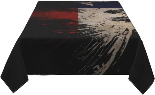 Vista 5 de Auda Mantel rectangular con símbolo de la bandera del estado de Texas, resistente a la decoloración, mantel para decoración de mesa de boda