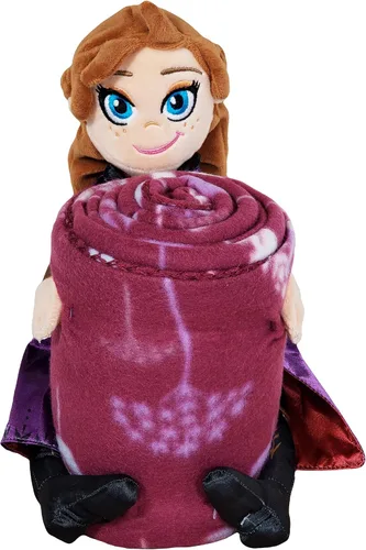Vista 2 de Disney Almohada y cobija de forro polar, diseño de Frozen