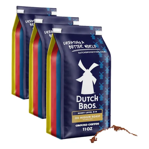 Vista 20 de Dutch Bros OG tostado medio, café molido Café molido 100% arábica, chocolate con leche y notas cítricas, combina con cremas Dutch Bros, 1 bolsa