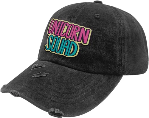 Vista 2 de Gorras de béisbol undefined - Gorras de golf ajustadas para mujer, gorra ligera de unicornio para escuadrón