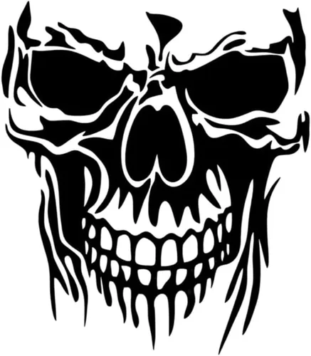 Vista 3 de Calcomanías para capó de coche con calavera láser 3D, color negro para auto
