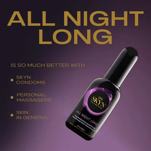Vista 7 de SKYN Lubricante de larga duración a base de silicona para toda la noche (2.7 onzas) para hombres, mujeres y parejas, seguro con preservativos