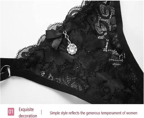 Vista 3 de fhideai Tangas ajustables con colgante de diamantes de imitación para mujer