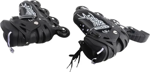 Vista 3 de Adjustable Inline Skates Indoor Outdoor Fitness Skates Kids Boys Girls Ladies Blue Black S M L