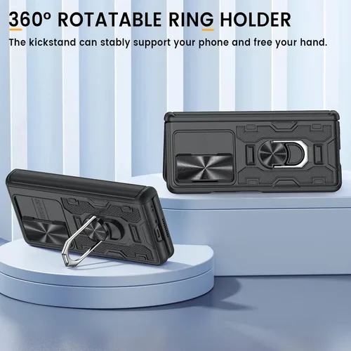 Vista 11 de Caka - Funda para Samsung Galaxy Z Fold 3 con soporte y cubierta para lente de cámara
