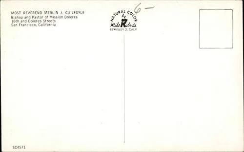 Vista 2 de Most Reverend Merlin J. Guilfoyle San Francisco, California CA Original Vintage Postcard