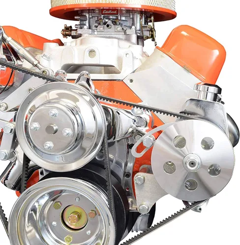 Vista 4 de ICT Billet Big Block Chevy 551497, kit de soporte de la bomba de dirección, regulable, para bomba hidráulica de motor 454