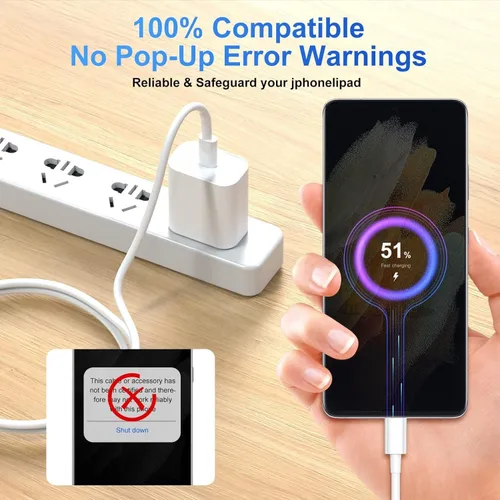 Vista 13 de Paquete de 2 cables de carga CarPlay cortos de 1.5 pies compatibles con iPhone 17/16E/16/15, 17Air, 15 16 17 Pro Max, cable de carga Plus, cable
