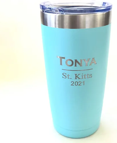 Vista 8 de Vaso aislante personalizado, 20 onzas, elige tu color personalizado (negro)