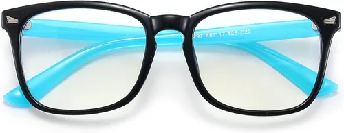 Vista 7 de Lentes de bloqueo de luz azul para niños, gafas de computadora con protección UV400 para niños de 3 a 12 años Negro