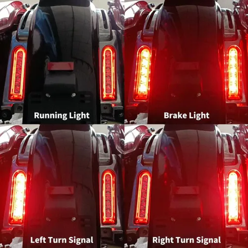 Vista 4 de Insertos de soporte para alforjas LED, panel de relleno para luz auxiliar del guardabarros, luces de freno y cola para Harley Electra Glide Road