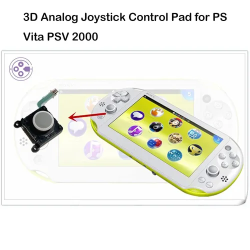 Vista 2 de Eboxer 3D Analog Joystick Thumbstick Replacement for PSV 2000, Control Rocker Pad Stick