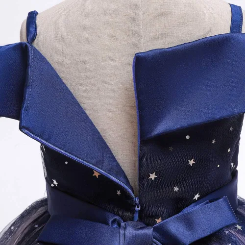 Vista 6 de Cichic - Vestido navideño de fiesta sin mangas para niñas