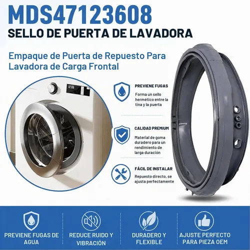 Vista 3 de Junta de arranque de puerta de lavadora MDS47123608 WM8100HVA mejorada, sello de junta de puerta de lavadora compatible con LG/Kenmore