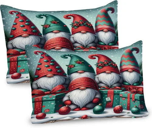 Vista 69 de Lunarable Juego de 2 fundas para almohada de otoño, tema vintage otoñal con estilo granja, ilustración de flores silvestres, artículo de cama