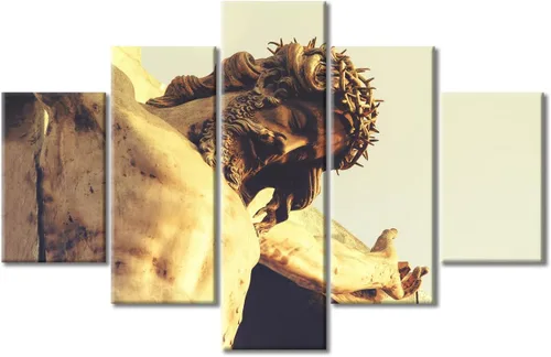 Vista 81 de TUMOVO Decoración de pared de iglesia cristiana de 3 paneles, imágenes de la resurrección de Jesús para sala de estar, dormitorio, cocina