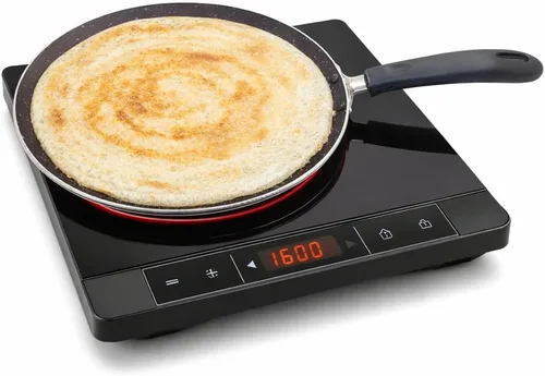 Vista 4 de G & D Sartén antiadherente Dosa Roti-Chapati Tawa Plancha de utensilios de cocina Base de inducción Sartén de aluminio para panqueques Paratha Roti