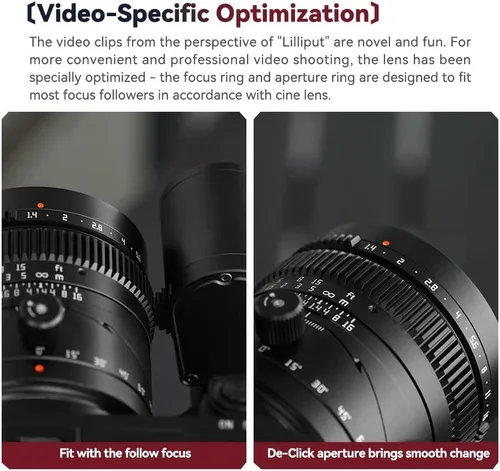 Vista 5 de TTartisan Lente de inclinación F1.4 de 1.969 in, compatible con cámaras Sony E-Mount sin espejo de fotograma completo Alpha a7 a7II a7III a7R a7RII