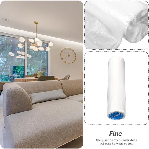 Vista 4 de OSALADI 1 rollo de pintura de plástico para muebles para sofás, gabinetes, fundas de sofá para sofá, cubierta de plástico de barrera, PE