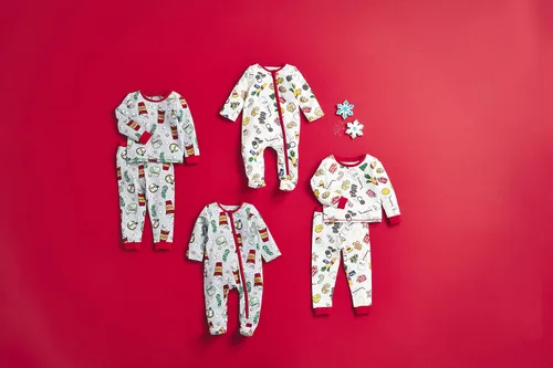 Vista 2 de Mud Pie Conjunto de pijama de galletas de Navidad para bebés