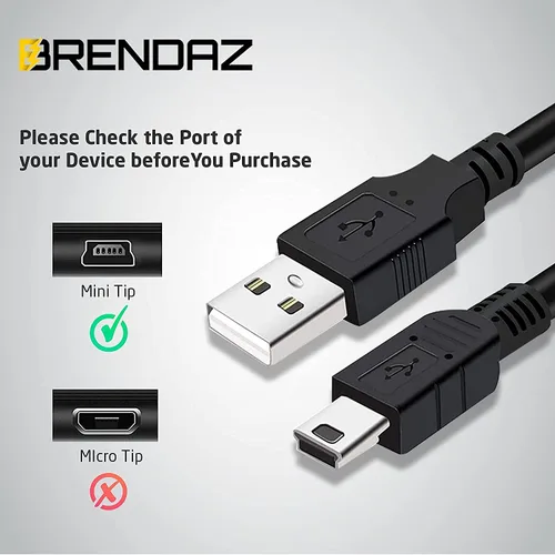 Vista 3 de BRENDAZ Cable mini USB de 1 pie - Compatible con micrófono USB Blue Yeti y micrófono Blue Snowball iCE