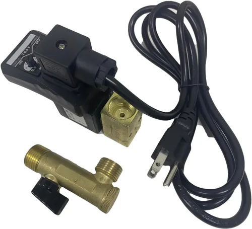 Vista 4 de Válvula automática de drenaje de tanque de aire 1/2" CA 110V con enchufe de EE. UU., válvula de drenaje electrónica de acción directa de 2 vías