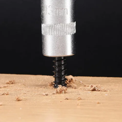 Vista 5 de Tornillos de rezago de cabeza hexagonal de 1/4" x 2", 20 piezas, acero inoxidable 304 18-8, rosca parcial, tornillos para madera de cabeza