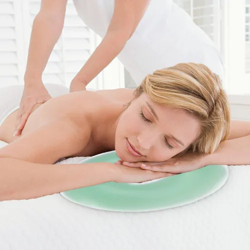 Vista 2 de Almohada de silicona suave para masaje, almohada para relajar la cara, reposacabezas, spa, salón de belleza, cuidado de la piel, superposición