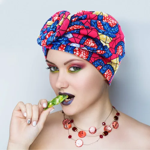 Vista 7 de 6 diademas para mujeres negras, turbantes africanos para mujeres, nudo de flores, gorro preatado