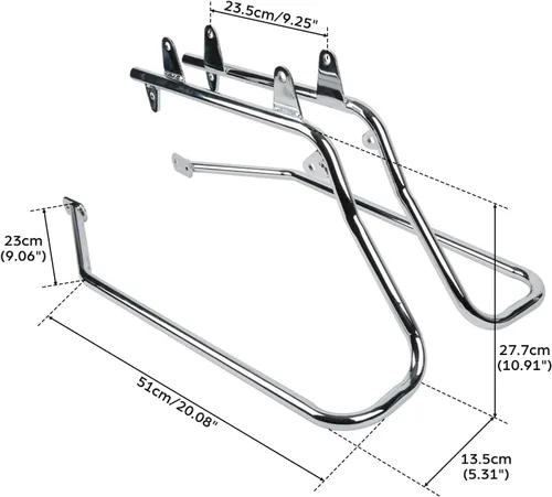 Vista 2 de TCT-MOTORPARTS Juego de soportes de conversión para bolsa de sillín resistente para Harley Softail modelos 1984-2017 Fatboy FLSTF EFI FLSTFI Bad Boy