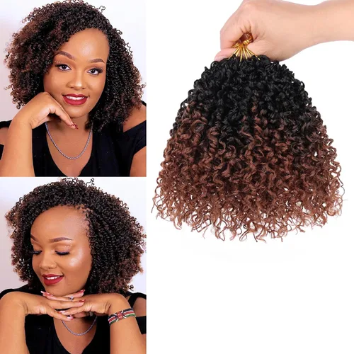 Vista 36 de COOKOO 6 pulgadas 8 paquetes Cabello de Ganchillo Pre-enrollado Yanky Twist para Mujeres Negro Natural Mini Passion Twists Pre-retorcido Cabello