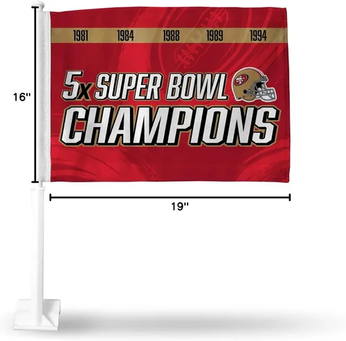 Vista 9 de Rico Industries NFL - Bandera de coche de doble cara, accesorio para coche