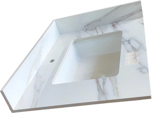 Vista 5 de Belly - Salpicadura lateral dorada para tocador de baño, solo accesorio a juego
