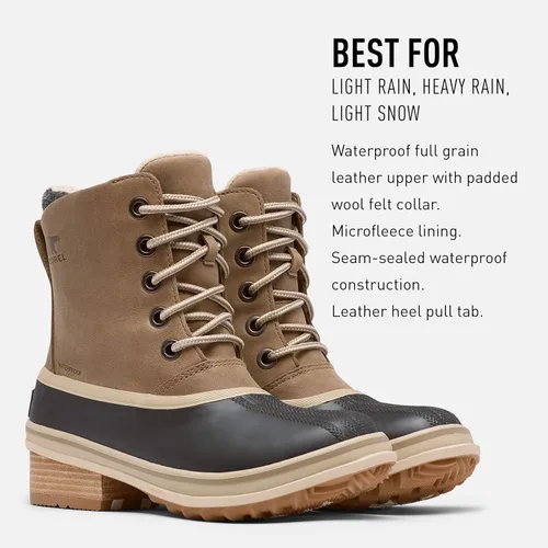 Vista 3 de Sorel Encaje Slimpack III para mujer, lluvia y nieve, resistente al agua, Nieve
