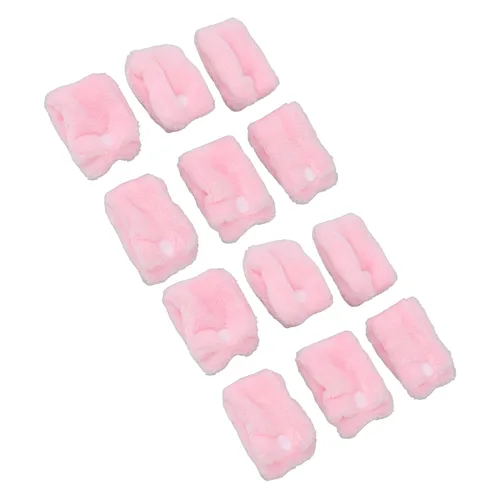 Vista 2 de Ymiko Juego de 12 rodillos rizadores sin calor de forro polar para cabello largo y corto, herramientas de peinado reutilizables durante la noche sin