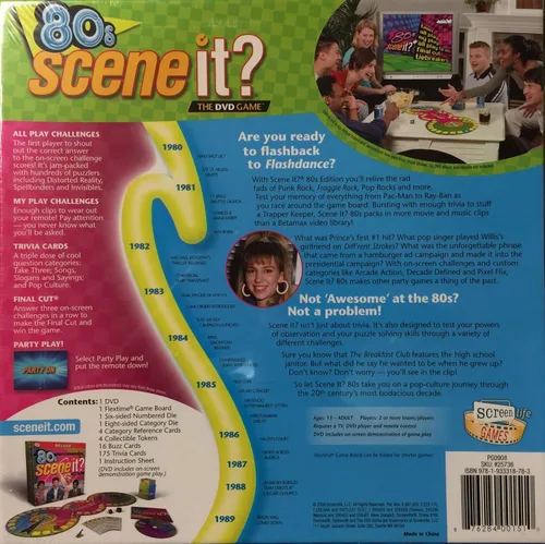 Vista 2 de 80 's Scene It? La Deluxe DVD Trivia Juego por Screenlife