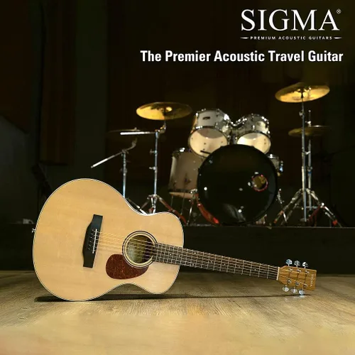 Vista 5 de SIGMA, Mini guitarra acústica, parte superior de abeto sólido, parte trasera y laterales Dao + paño de pulido de microfibra para instrumentos