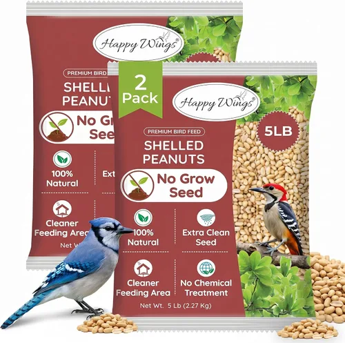 Vista 10 de Happy Wings - Alimento para pájaros de cacahuetes sin cáscara de 5 libras