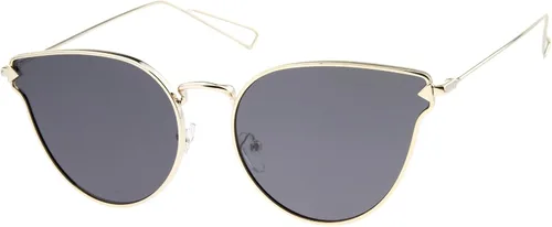 Vista 2 de zeroUVMarco de metal de la mujer Flecha Espejo plano Templos Colored Lens anteojos de sol de ojo de gato 58mm