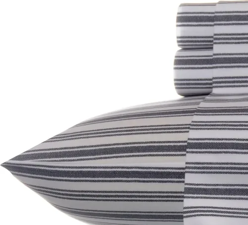 Vista 50 de Nautica - Sábanas, juego de ropa de cama de percal de algodón con funda de almohada a juego, vigorizante y fresco, bolsillo profundo