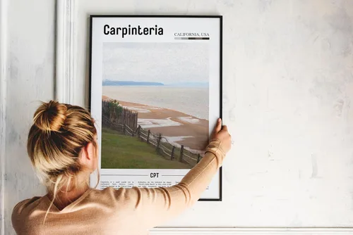 Vista 2 de Carpinteria Print, Carpinteria Poster, Carpinteria Wall Art, Oil Painting Poster, City Print, City Artwork, Travel Artwork, Travel Wall Art